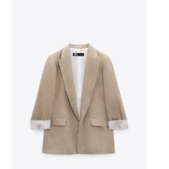 New Season: Zara Linen Blazer - Picture 2 of 3